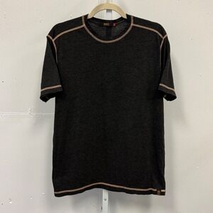 Agave Men's Squall Crewneck T-Shirt Charcoal Gray Contrast Stitching Agave Lux M